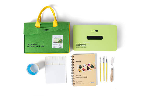 NEW HIMI GOUACHE PAINT GIFT SET, TWIN CUP,12G/72, Green Apple  Gouache Paint, - Perfect for Beginners, Students, Artists