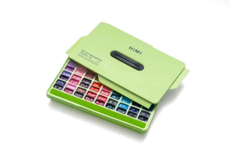 NEW HIMI GOUACHE PAINT SET, TWIN CUP,12G/72, Green Apple  Unique Jelly Cup Design, Non-Toxic, Gouache Paint for Canvas Watercolor Paper - Perfect for Beginners, Students, Artists