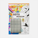 HIMI GOTO Marker Pen set - 7pc With 5 pcs Museum Theme Coloring Pages