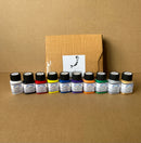 Alpha 6 Alpha flex Paint Set, w/ 10 Basic Colours - Leather and Textile Paint