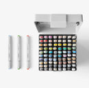 HIMI-CC Alcohol based Art markers Brush & chisel – set of 80 colors