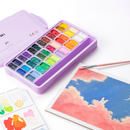 HIMI Gouache Twin Paint Set, 36 Colors x 12ml with 3 Brushes & Palette, Unique Jelly Cup Design, Non-Toxic, Guache Paint for Canvas Watercolor Paper - Perfect for Beginners, Students, Artists