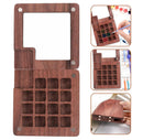 Portable Watercolor Palette, Mini Travel Paint Palette with Clip, Hands free pocket wooden mini-palette