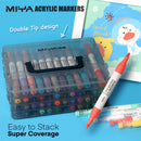 MIYA Acrylic Art markers Double tip – set of 48 colors