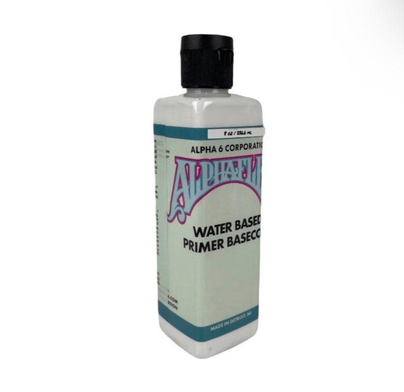 Alpha 6 AlphaFlex Water Based Primer/Basecoat 8oz - Leather and Textile paints