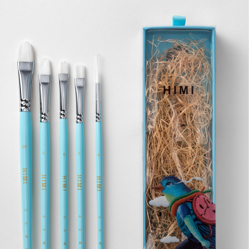 5pcs Artist Painting Brush Set by Himi- high quality Nylon Bristles