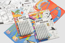 HIMI GOTO Marker Pen set - 7pc With 5 pcs Museum Theme Coloring Pages