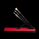 MIYA BLACK KNIGHT PAINT BRUSHES, 11PCS, BLACK